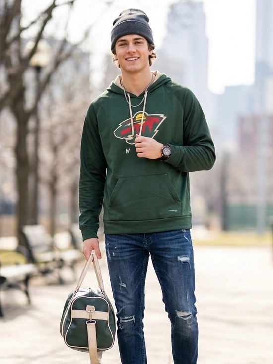 Majestic Other - Vintage Majestic Athletic NHL Minnesota Wild "Therma Base" Tech Fleece Hoodie